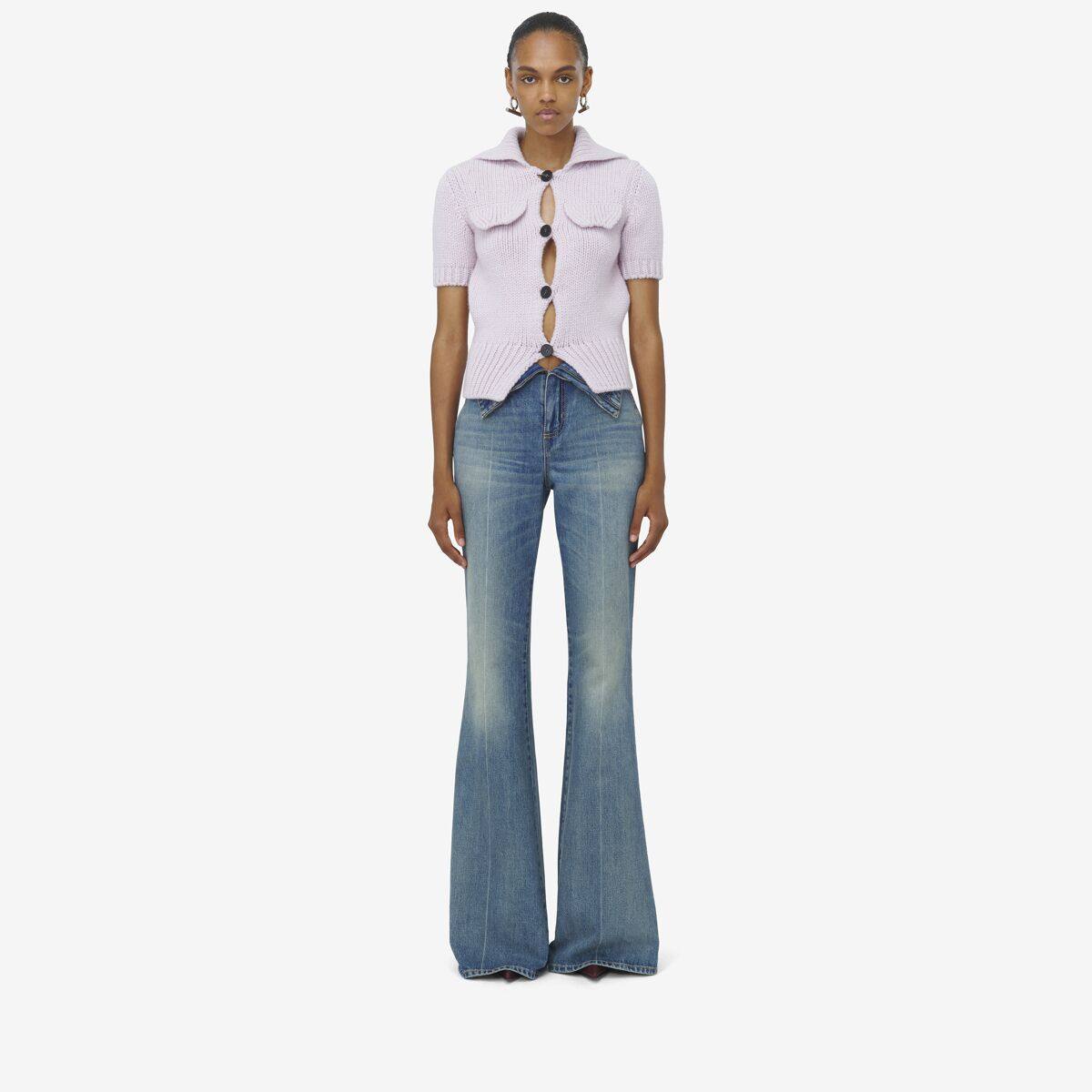 ALEXANDER MCQUEEN - Fold Over Waist Jeans - Item 813252QMACV4315